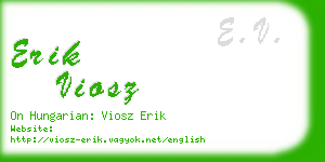 erik viosz business card